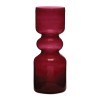 Red Ribbed Glass Vase (Set of 2)