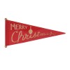Merry Christmas Metal Pennant Wall Sign 25"L