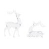 Clear Acrylic Deer Figurines (Set of 2)