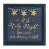 O Holy Night Star Quote Plaque 7.75"SQ