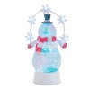 LED Snowman Snow Globe 9.5"H