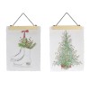 Christmas Tree & Ice Skate Holiday Banner (Set of 2)