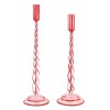 Twisted Glass Taper Candle Holder (Set of 2)