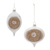 Glass Reflector Ornament Set of 6