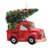 Glass Truck and Tree Ornament Set of 12