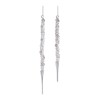 Glass Icicle Ornament Set of 6 9.75" & 11.5"