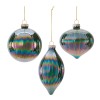 Glass Ornament Set of 12 3", 3.5", 4"