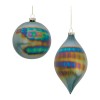 Glass Ornament Set of 4 5"D x 7.5"H