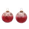 Glass Ball Ornament Set of 2 4"