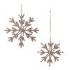 Iron and Jute Snowflake Ornament Set of 4 4" & 5"H