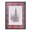Framed Plaid Tree Print 16"H