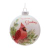Cardinal Ball Ornament Set of 6 4"D Glass