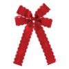 Striped Edge Bow Ornament (Set of 6)