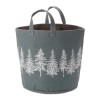 Pine Tree Fabric Storage Basket 13.5"H