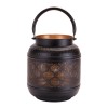 Decorative Cut-Out Metal Lantern 9.25"H