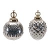 Glass Ornament Set of 2 3"D, 3.5"H
