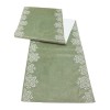 Sage Snowflake Table Runner 72"L