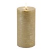 Metallic FIA Wick LED Candle (Set of 2)
