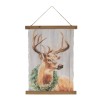 Woodland Deer Christmas Hanging Banner 14"H