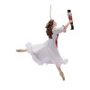 Ballerina and Nutcracker Ornament Set of 4 5.75"H Resin