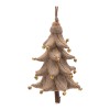 Rustic Tree Ornaments (Set of 4) 5.25" Plastic with Jute Hanger