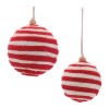 Glitter Ball Ornaments (Set of 8) 3" & 4" Plastic/Polyester Christmas Decorations