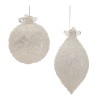 Glass Drop Ornaments (Set of 4) 5" x 7" Christmas Tree Decorations