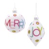 Glass Merry and Joy Ornaments (Set of 6)