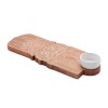 Nutcracker Wood Platter with Ceramic Dip Bowl 17"L