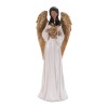 Angel Figurine with Harp and Gold Wings