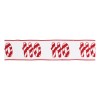 HO HO HO Candy Cane Wired Cotton Ribbon 4" x 5 Yds.