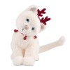 Plush Christmas Cat with Antlers Figurine