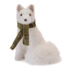 Plush Winter Fox Figurine with Scarf