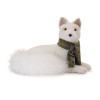 Plush Winter Fox Figurine with Scarf