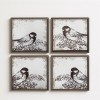 Bird Silhouette Mirror Plaques (Set of 4)