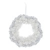 Silver Tinsel Christmas Wreath 18"D