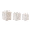 LED Tinsel Package with Bow (Set of 3)