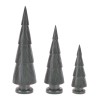 Green Ribbed Resin Christmas Tree (Set of 3)