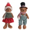 Holiday Plush Bear Figurines (Set of 2)