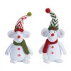 Holiday Plush Mouse D cor (Set of 2)