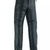 Black Motorcycle Leather Overpants