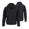 Black Waterproof Lightweight Zipper Front Soft Shell Jacket