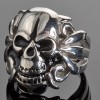 Stainless Steel Men\'s Angel Skull Ring