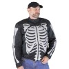 Men\'s Textile Jacket with Gray Reflective Skeleton and Armor