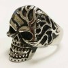 Stainless Steel Men\'s Mad Man Skull Ring