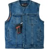 Men\'s Blue Denim Collarless Vest