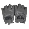 Men s Leather Fingerless Glove w/ Gel Palm