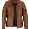 High Mileage Ladies Brown Fringe and Rivet Leather Jacket