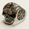 Stainless Steel Men\'s Spider Skull Ring