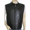 Men\'s Premium Cowhide Leather Zip Front Vest